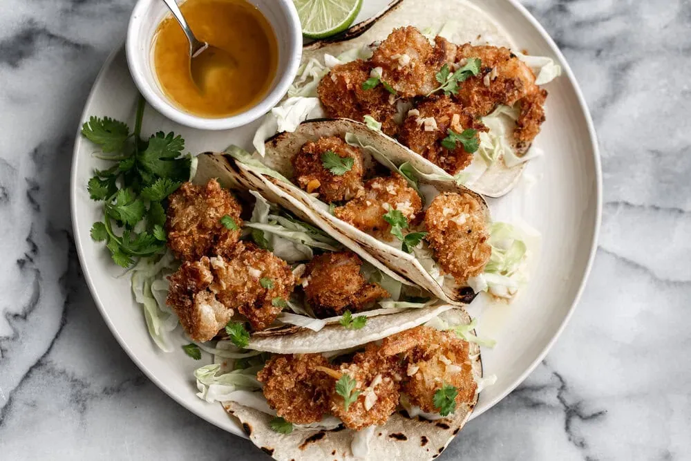 Crispy Coconut Shrimp Tacos