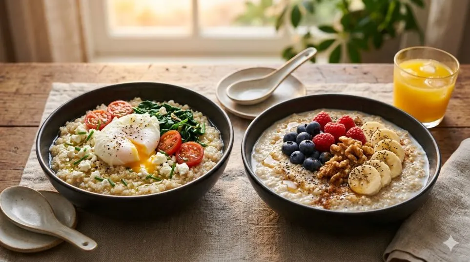 Sunrise Superfood: Savory & Sweet Quinoa Breakfast Porridge